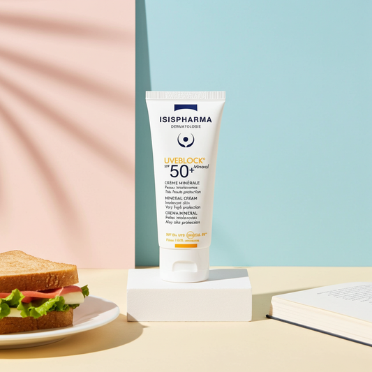 ISIS Pharma Uve Block SPF 50+ Mineral Invisible Sunscreen Cream for Sensitive Skin, 40ml