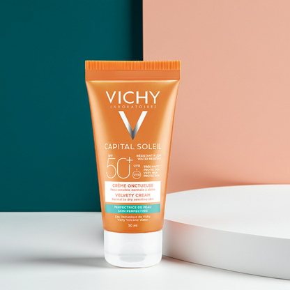 Vichy Capital Soleil SPF50 Velvety Cream – Sunscreen for Dry Skin (1+1 Offer)