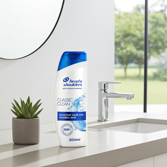 Head & Shoulders Classic Clean Anti-Dandruff Shampoo 200ml – Pure Scalp, Healthy Hair