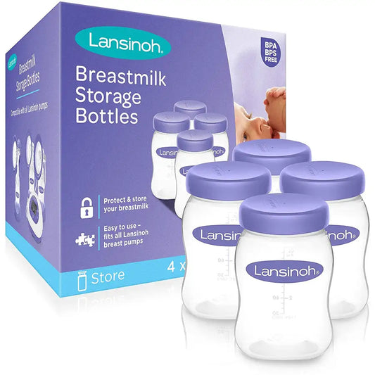 Lansinoh Breastmilk Storage Bottles – 4 Pack