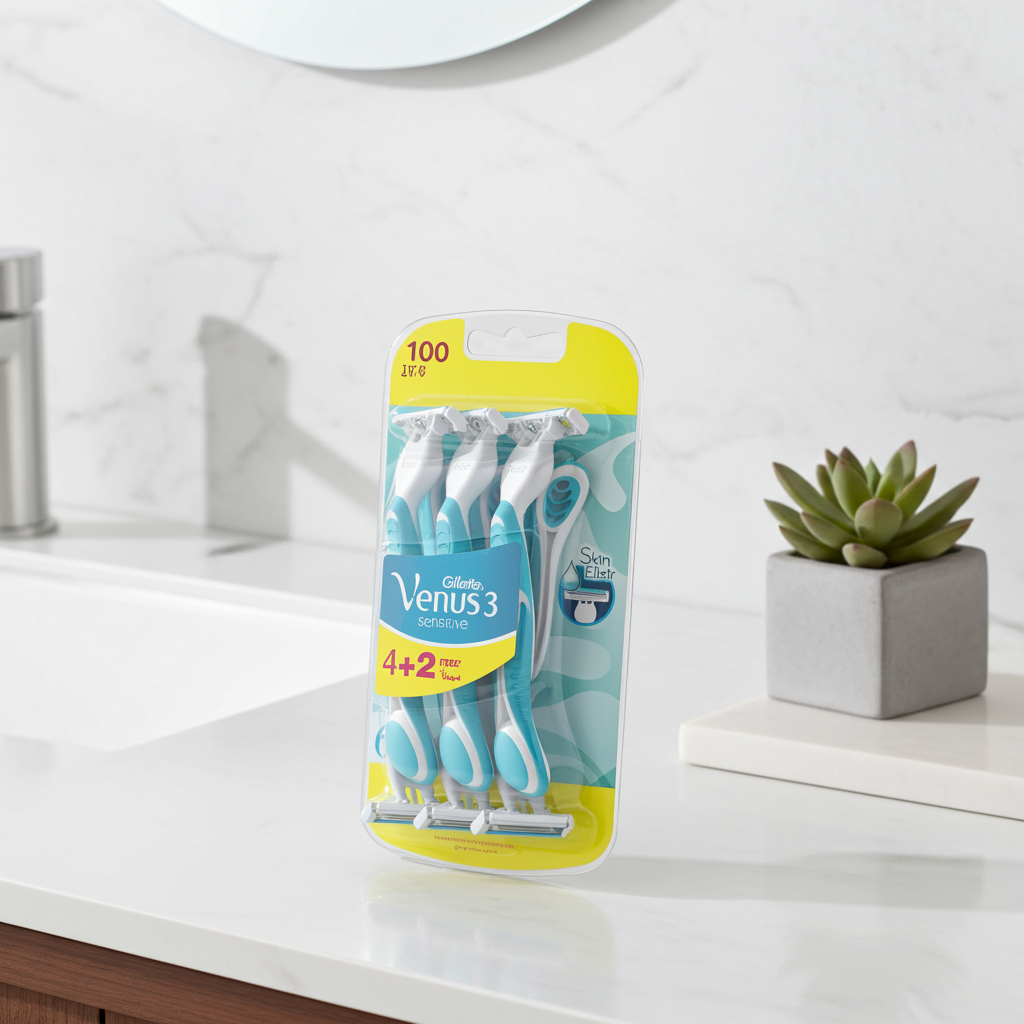 Gillette Simply Venus 3 Sensitive Disposable Razors 4+2