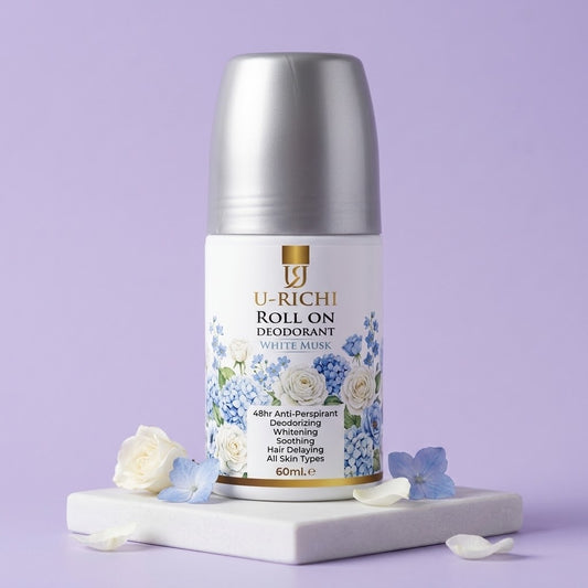 U-Richi White Musk Roll-On Deodorant 60ml + Body Lotion 226ml