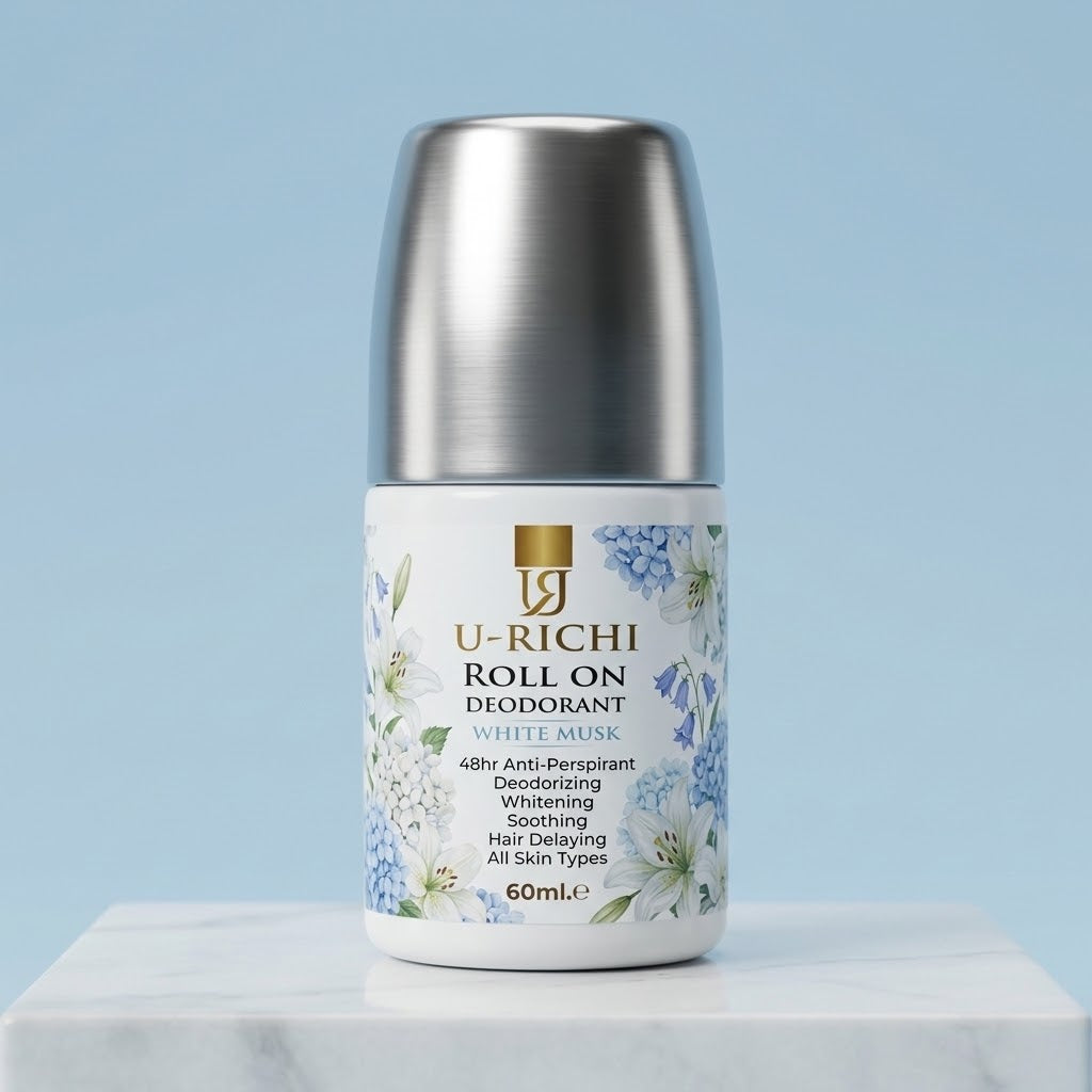 U-Richi White Musk Roll-On Deodorant 60ml + Body Lotion 226ml