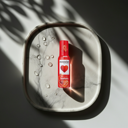 Masculan Strawberry Flavoured Water-Based Lubricant Gel – 75ml