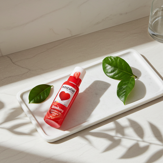 Masculan Strawberry Flavoured Water-Based Lubricant Gel – 75ml