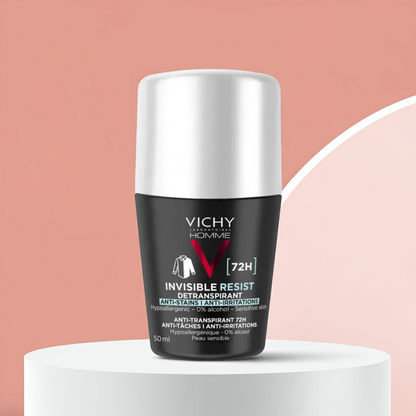 Vichy Homme 72H Anti-Perspirant Deodorant Roll-On 50ml – Soothing for Men