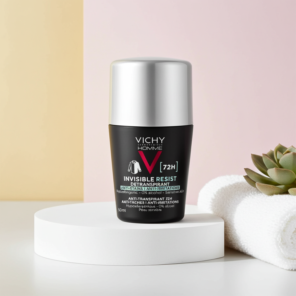 Vichy Homme 72H Anti-Perspirant Deodorant Roll-On 50ml – Soothing for Men
