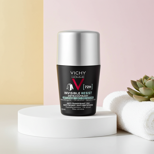 Vichy Homme 72H Anti-Perspirant Deodorant Roll-On 50ml – Soothing for Men
