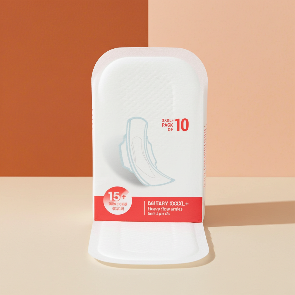 Sanion Heavy Flow Series Sanitary Pads XXXL+ 10 Pads – Maximum Overnight & Heavy Flow Protection