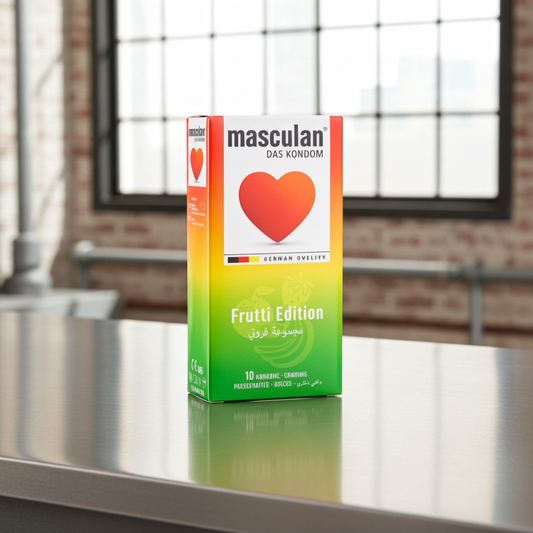 Masculan Fruit Edition Flavoured Sensitive Condoms – 10 Pack