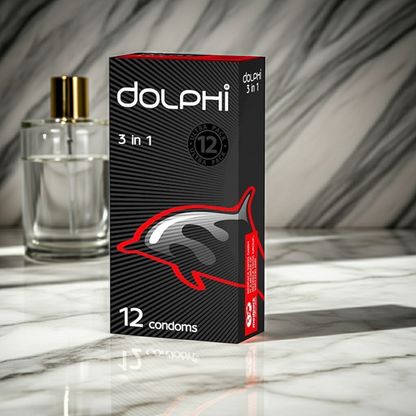 Dolphi 3in1 Condoms 12 Pieces