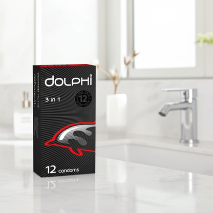 Dolphi 3in1 Condoms 12 Pieces