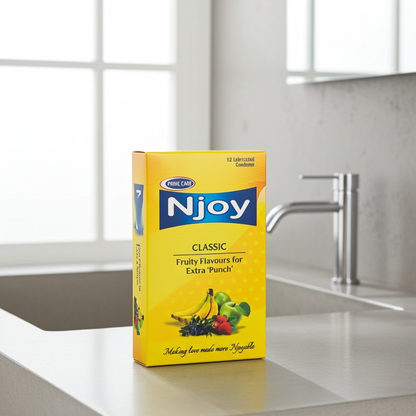 Njoy Condoms Classic Fruity Flavour 12 Count