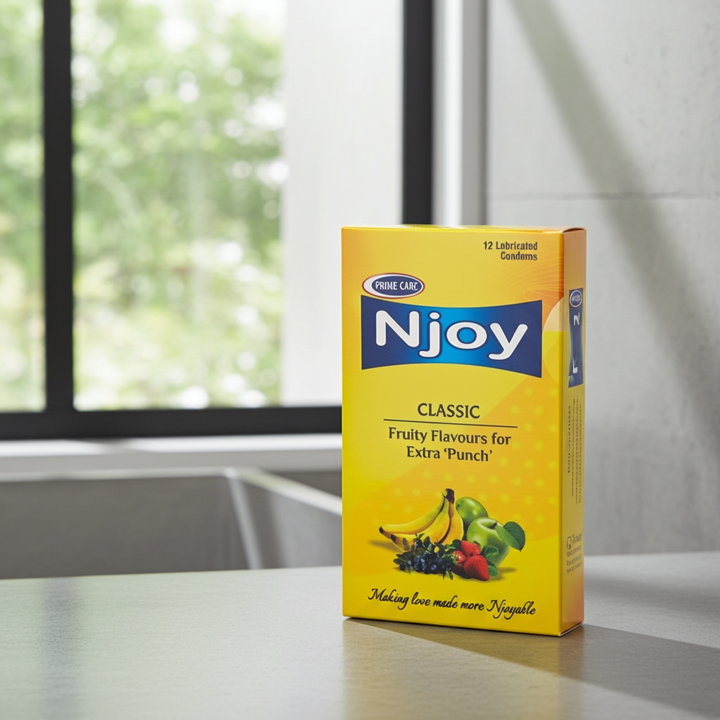 Njoy Condoms Classic Fruity Flavour 12 Count