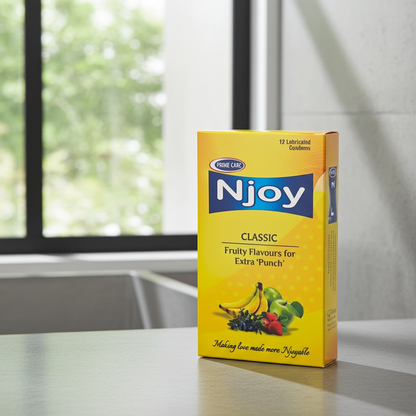 Njoy Condoms Classic Fruity Flavour 12 Count