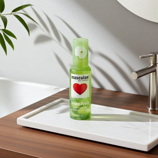 Masculan Green Apple Flavoured Water-Based Lubricant Gel – 75ml