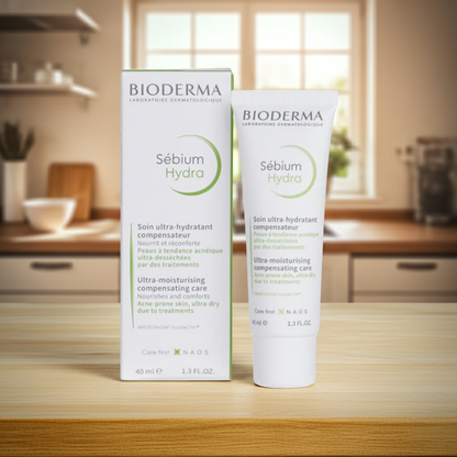 Bioderma Sebium Hydra Moisturising Cream for Acne & Blemish-Prone Skin, 40ml