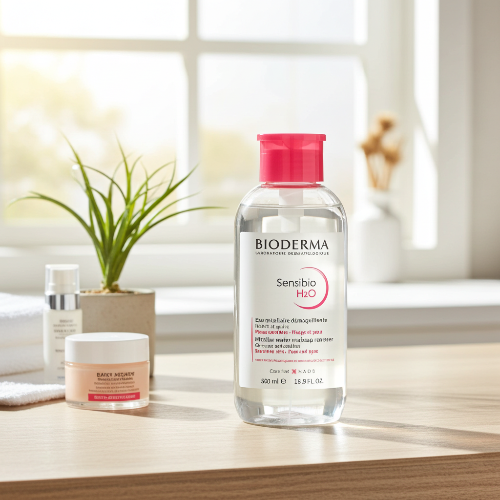 Bioderma Sensibio H2O Micellar Solution with Pump for Sensitive Skin Makeup Removal, 500ml