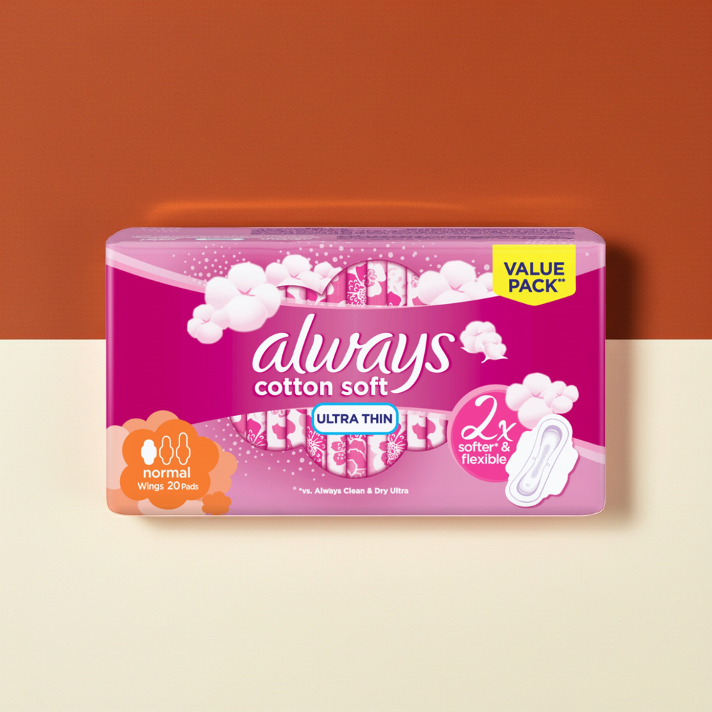 Always Pink Ultra Thin Normal Sanitary Pads 20 Pads – Discreet Daily Protection with SoftDry Technology