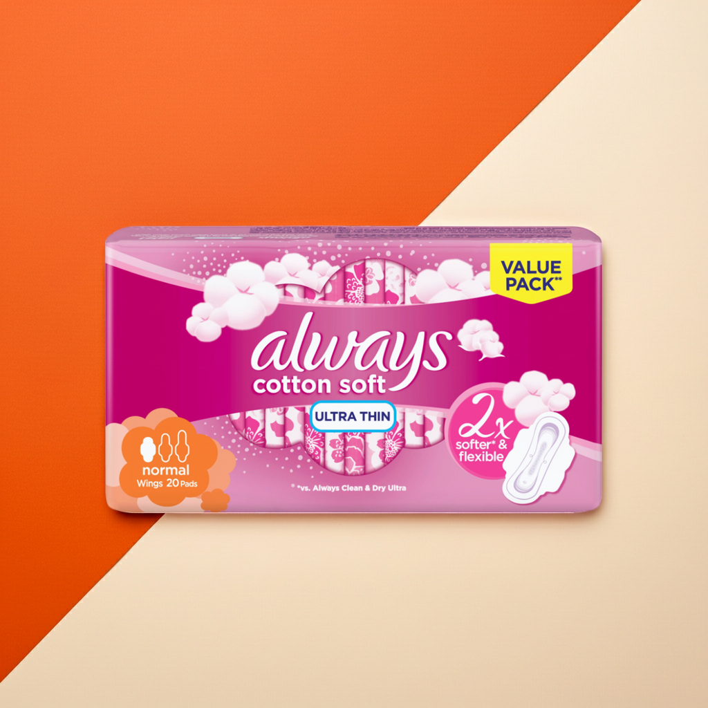 Always Pink Ultra Thin Normal Sanitary Pads 20 Pads – Discreet Daily Protection with SoftDry Technology