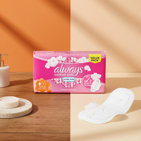 Always Pink Ultra Thin Normal Sanitary Pads 20 Pads – Discreet Daily Protection with SoftDry Technology