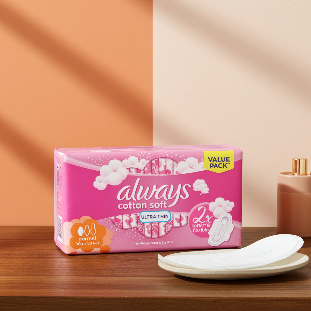 Always Pink Ultra Thin Normal Sanitary Pads 20 Pads – Discreet Daily Protection with SoftDry Technology