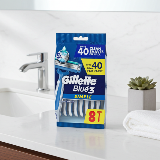 Gillette Blue 3 Simple Disposable Razors 8S Pack