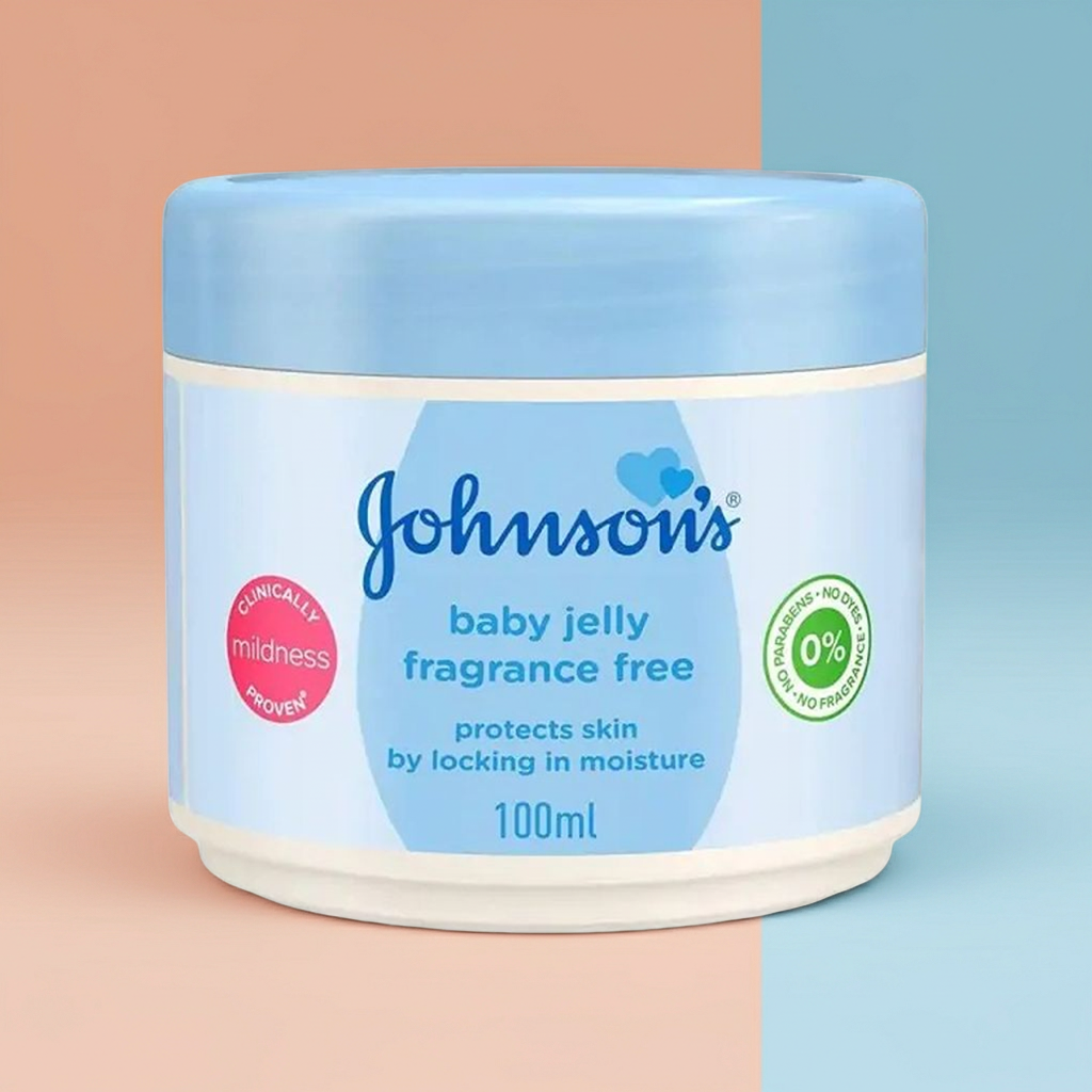 Johnson's Baby Jelly Fragrance Free 100g – Gentle Protective Jelly for Sensitive Baby Skin