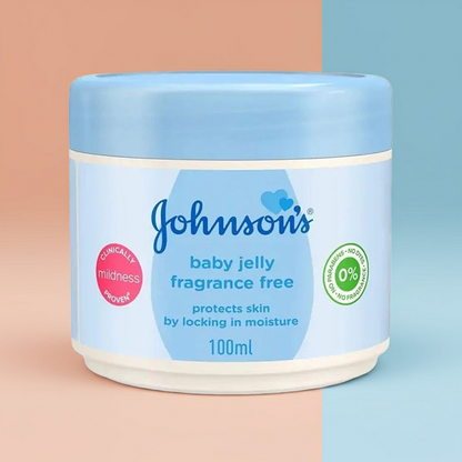 Johnson's Baby Jelly Fragrance Free 100g – Gentle Protective Jelly for Sensitive Baby Skin