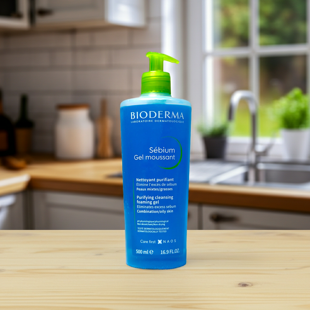 Bioderma Sebium Purifying Foaming Gel for Acne & Blemish-Prone Oily Skin, 500ml