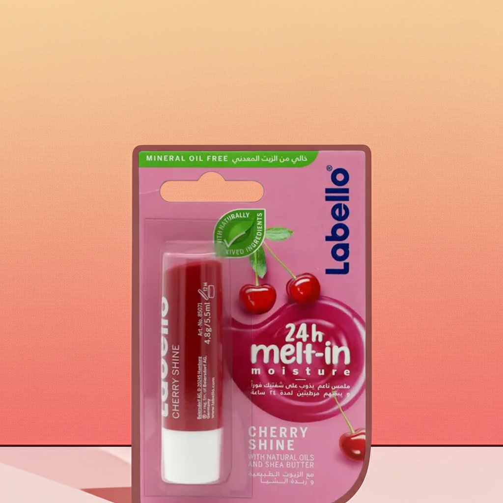 Labello Cherry Shine Moisturising Lip Balm, 4.8g