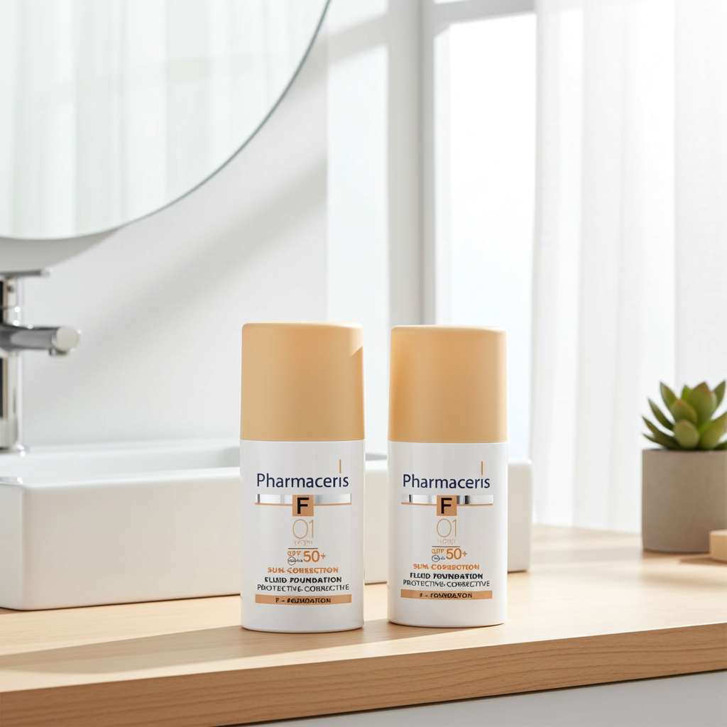 Pharmaceris F Protective-Corrective Fluid Foundation SPF 50+ Shade 01 Ivory 30 ml (1+1)