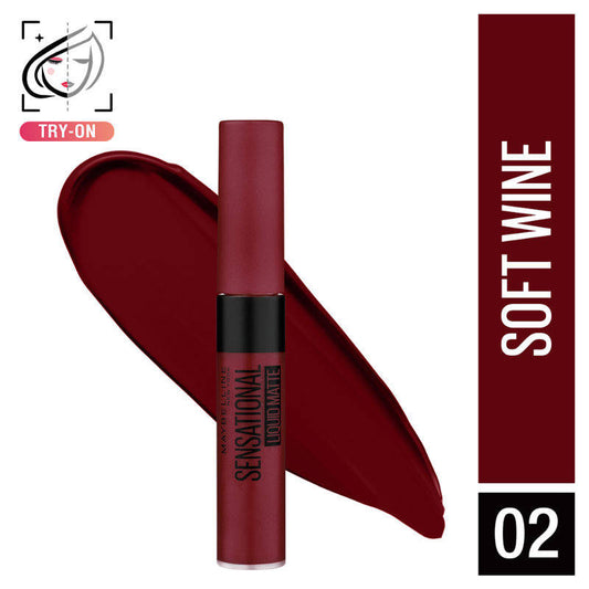 Maybelline Sensational Liquid Matte Lipstick 02 Soft Wine 7ml