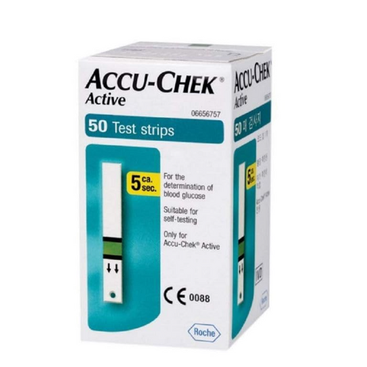 Accu-Chek Active Blood Glucose Test Strips, 50 Pieces