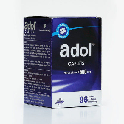 Adol Paracetamol 500 Mg Caplets, 96 Pieces