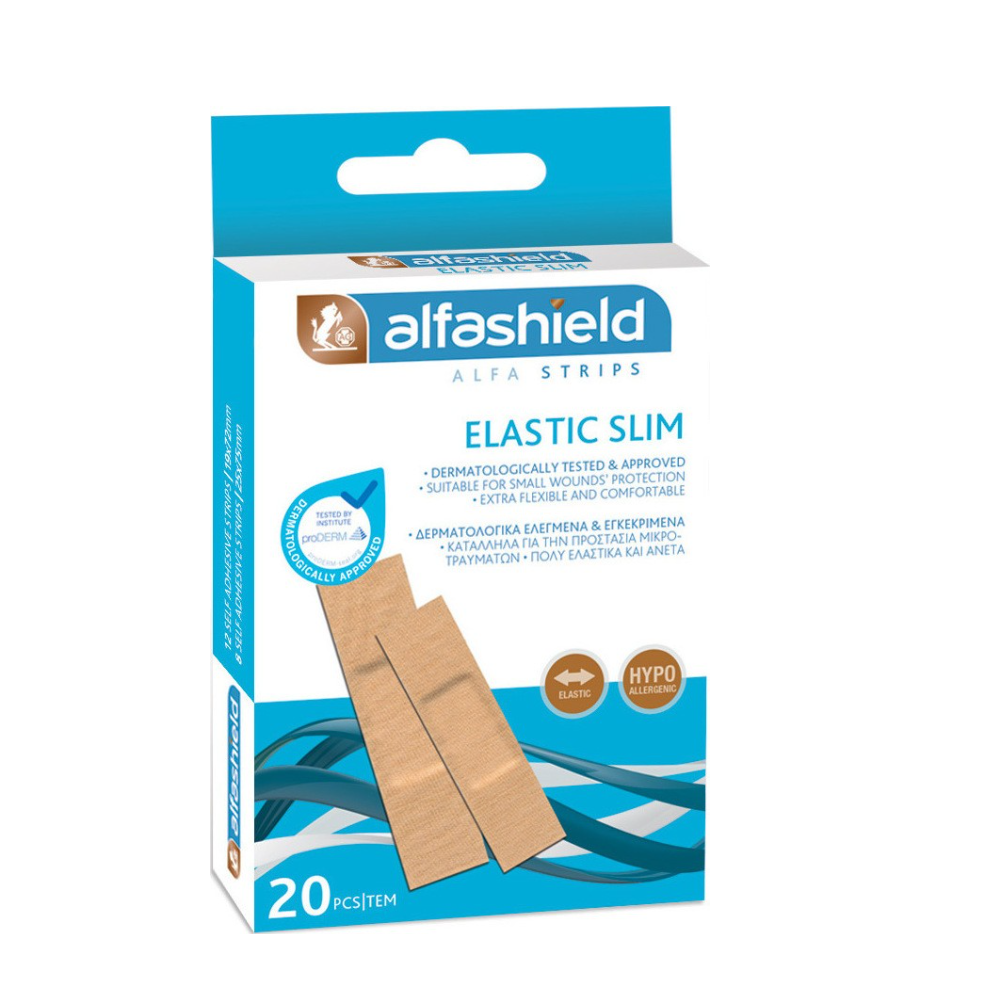 Alfashield Strips Elastic Slim 2 Sizes S-026, 20 Pieces