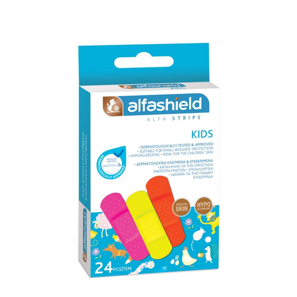 Alfashield Strips Kids 2 Sizes S-027, 24 Pieces