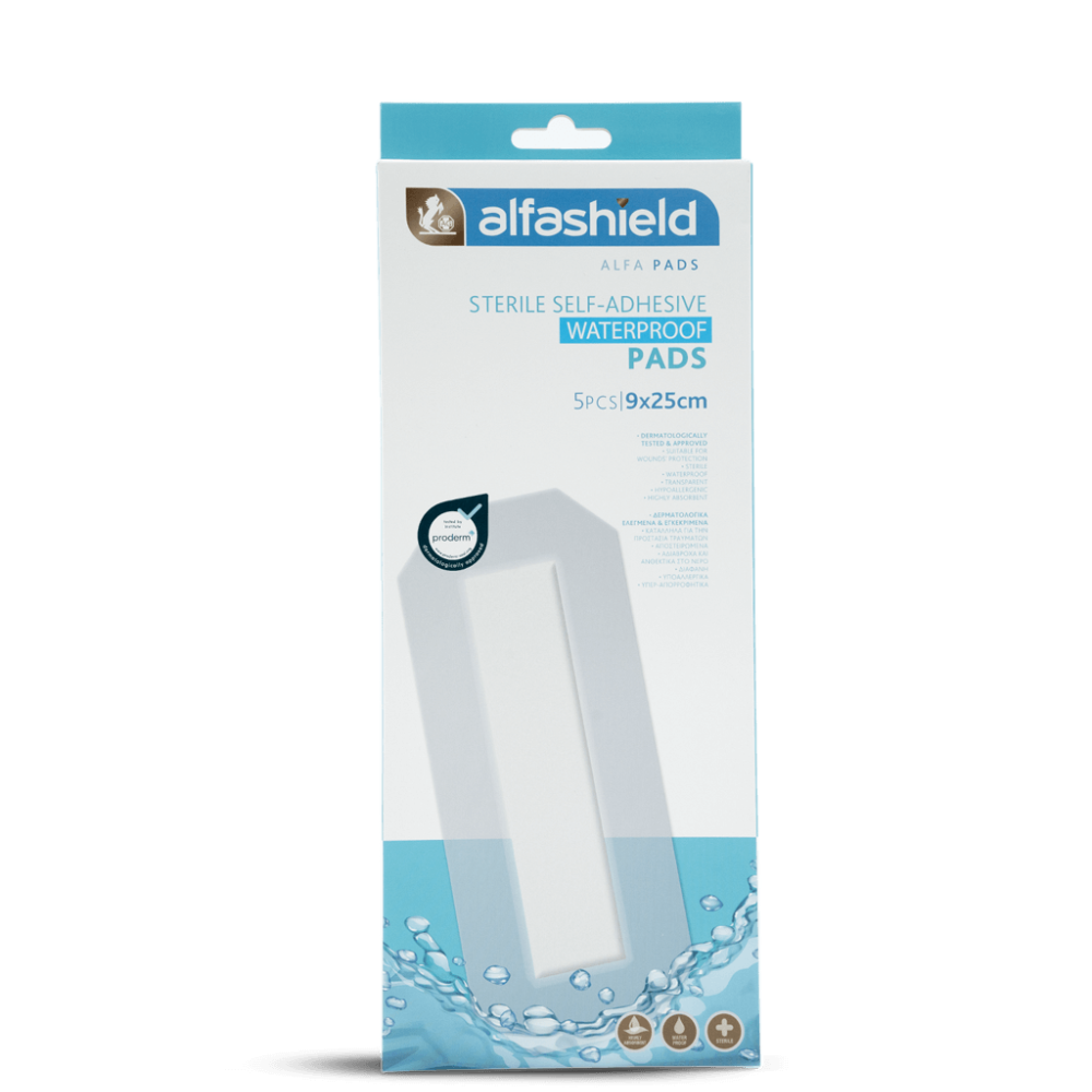Alfashield Wp Sterile Pads 9X25cm S-018, 5 Pieces