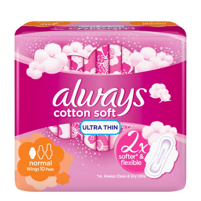 Always Pink Ultra Thin Sanitary Pads 10 Pads – Lightweight Daily Protection with SoftDry Technology