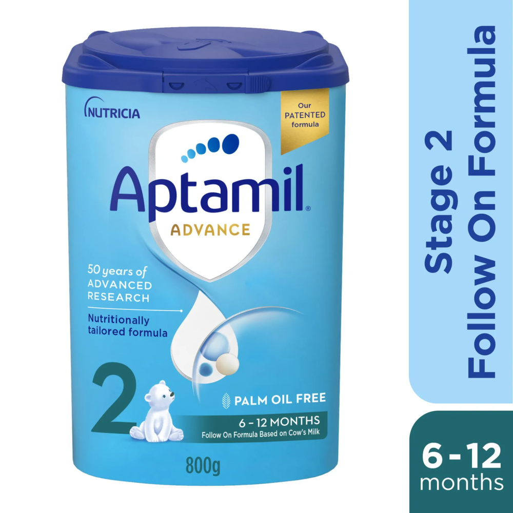 Aptamil Advance Follow On Stage 2 Milk Formula For 6-12 Months, 800g