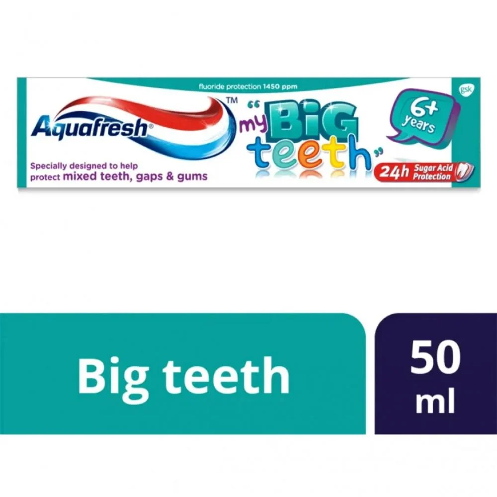 Aquafresh Big Teeth Toothpaste, 50Ml