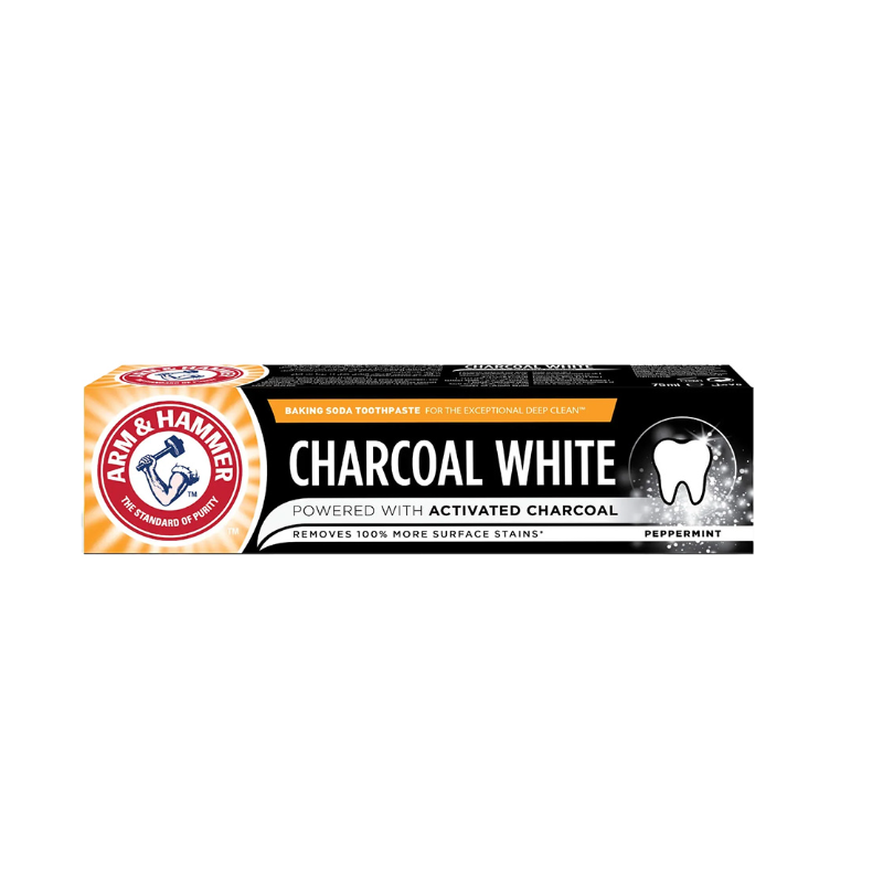 Arm & Hammer Charcoal White Toothpaste Peppermint Flavor, 75ml