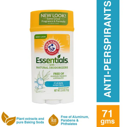 Arm & Hammer Essentials Natural Deodorant Juniper Berry, 71G