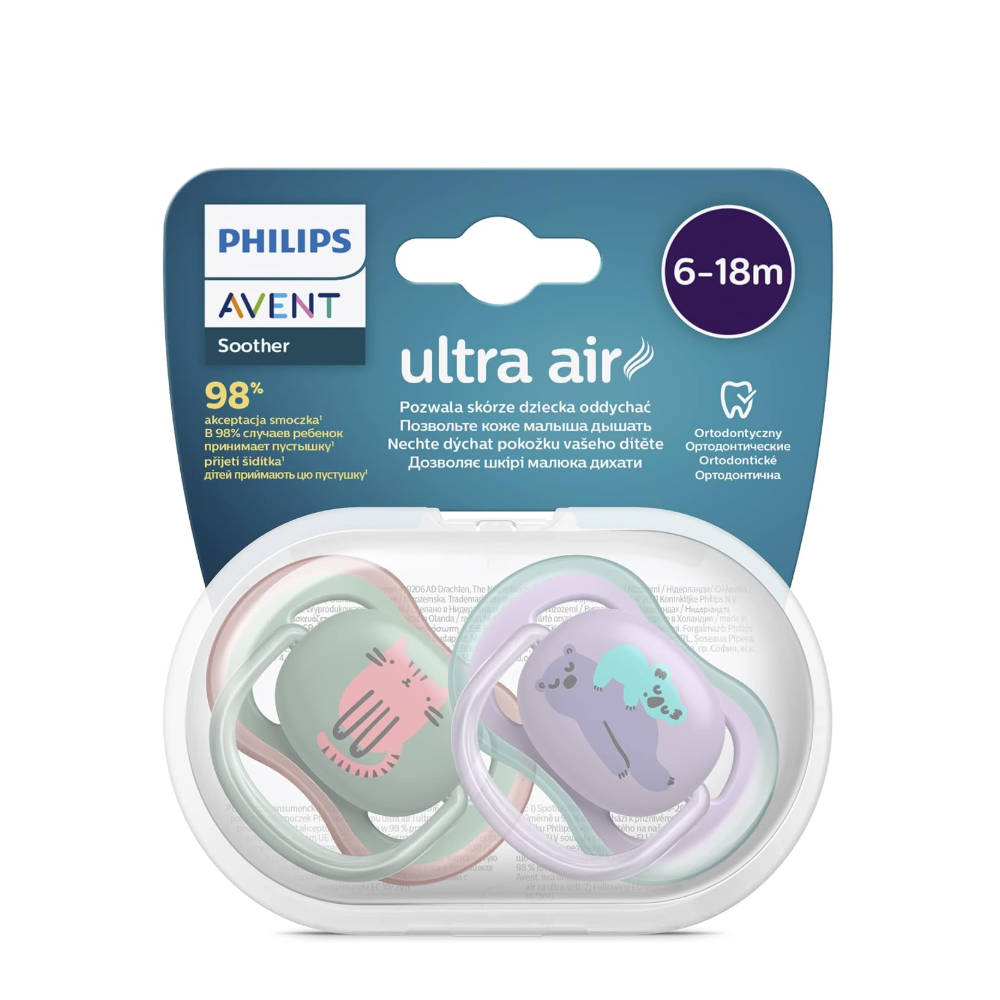 Philips Ultra Air Free Flow Soother 6-18M 2"S