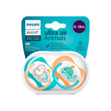 Philips Avent Ultra Air Animals Soother 6-18M, 2 Pieces