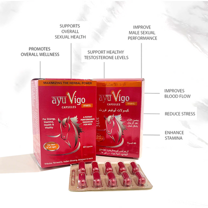 Ayu Vigo Performance Enhancer For Men 60 Capsules