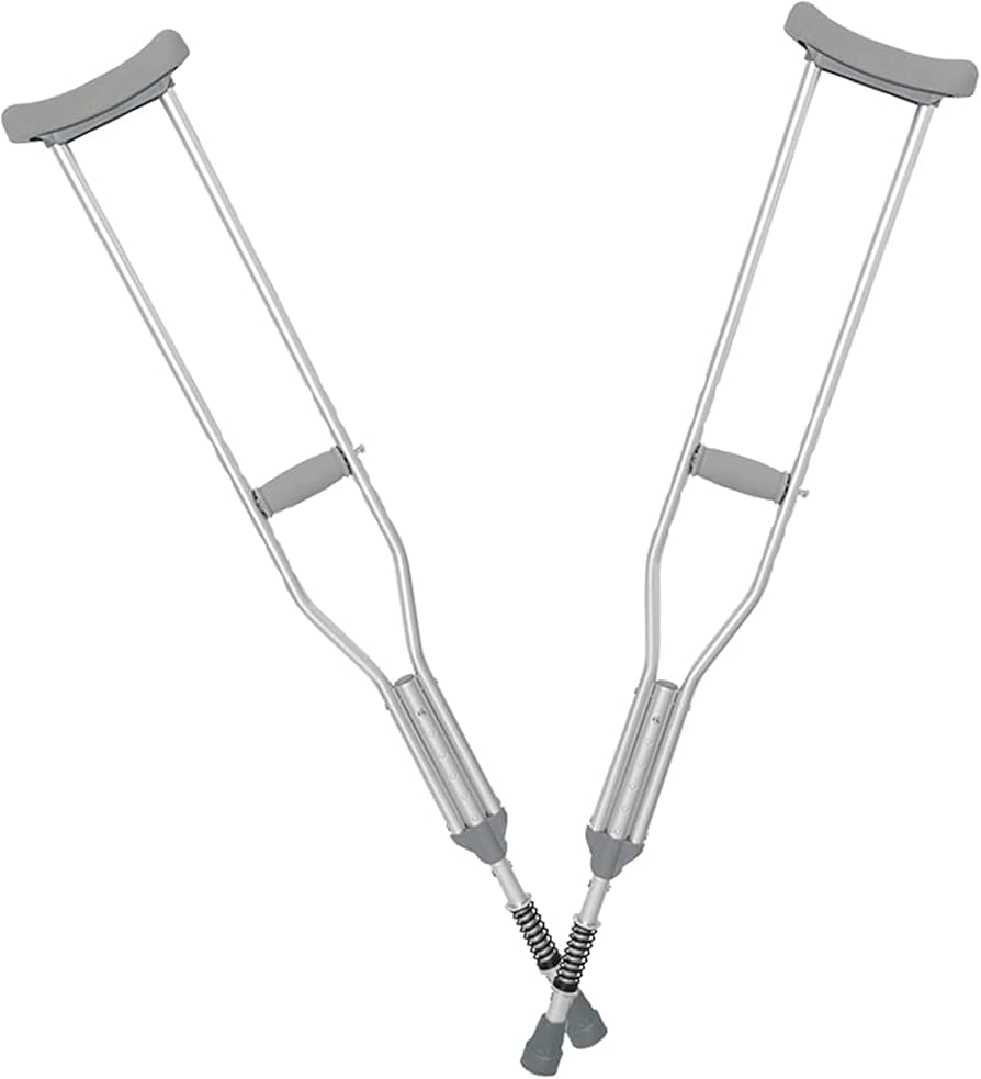 Az Crutches Under Arm Pairs Medium (Aluminum) 2X1"S