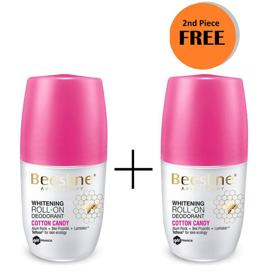 Beesline Whitening Roll-On Deodorant Cotton Candy 50ml (1+1 Offer Pack)