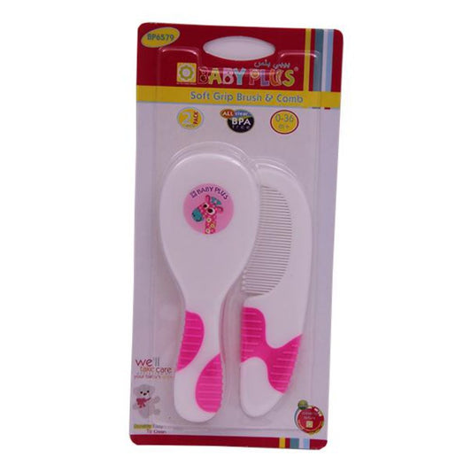 Baby Plus 6579 Soft Grip Brush And Comb