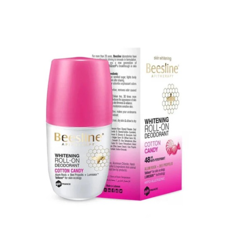 Beesline Cotton Candy Whitening Deodorant Roll-On, 50ml